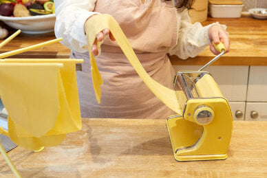 Simply Italian cookery class at Emerge Cookery School London – Italian cooking class participants preparing authentic dishes